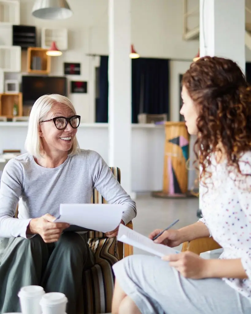 job interview with potential employee