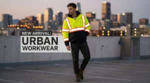 ANSI Class 3 Hi-Vis Black Bottom Fleece-Lined Winter Bomber Jacket-2