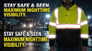 ANSI Class 3 Hi-Vis Black Bottom Fleece-Lined Winter Bomber Jacket-4