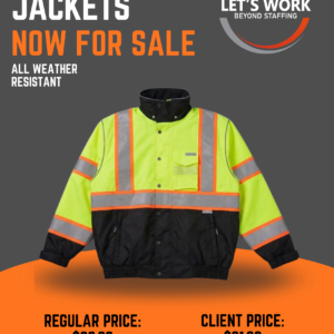 Hi-Vis Two-Tone Black Bottom Bomber Jacket